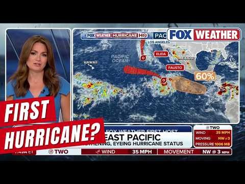 Tropical Storm Fausto Could Become The Season's First Hurricane As Elida Brings Swells To California