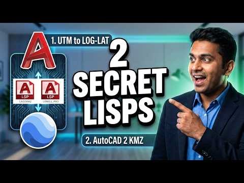 Master UTM to Lat Long & AutoCAD to KMZ 2 Essential Lisp Commands for 2026
