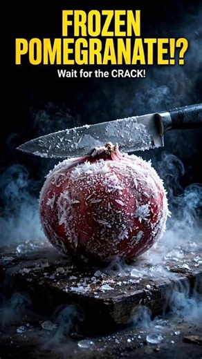 I Froze a Pomegranate for 24 Hours... You Won't Believe What's Inside! 😱 #asmr