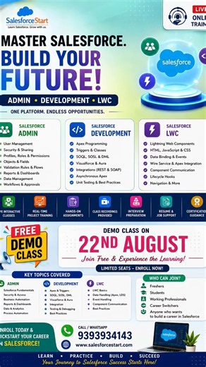 Salesforce Career Training 2026 | Admin + Development + LWC | Free Demo Class
