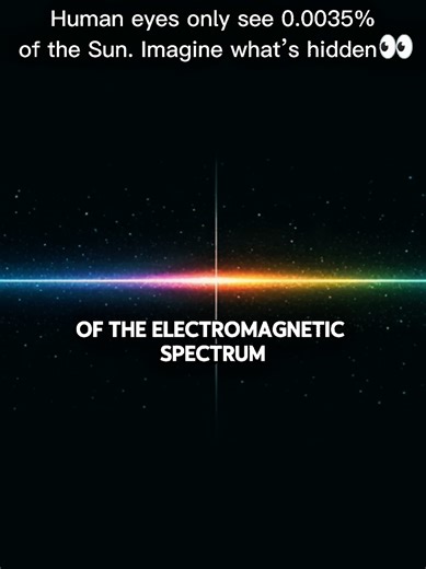 Visible light sits at the center of the electromagnetic spectrum, revealing only a small part of reality beyond human vision. @Courtney Hunt, MD #sun #ZincSpark #HFFF #lightmitochondriadna