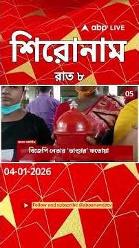 ABP Ananda Headlines : 08:00 PM Headlines : এবিপি আনন্দ হেডলাইনস : 04 JAN 2026 : ABP Ananda Live