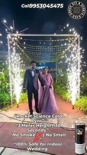Rocket Science Cold Pyro 🔥 3M 30 Sec | Smokeless Wedding Entry Effect Call 🤙 9953045475