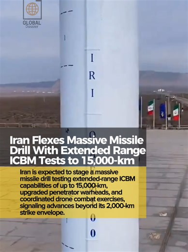 Iran Missile Drill Testing Extended-Range ICBMs and Drone Combat