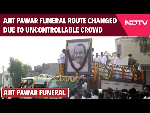 Ajit Pawar's Funeral Procession Route Changed Due To Uncontrollable Crowd