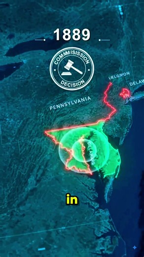 🇺🇸 The Tiny Piece of Land That Started a Decades-Long Border Dispute! 😳🗺️ #DelawareWedge #USAGeograp
