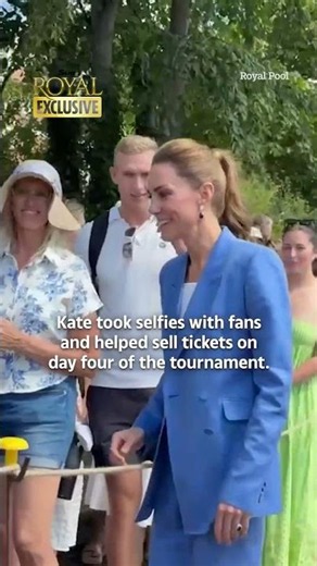 Princess Kate greets fans in Wimbledon queue