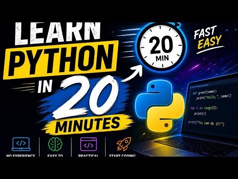 Learn python in 20 minutes(Beginner friendly guide)
