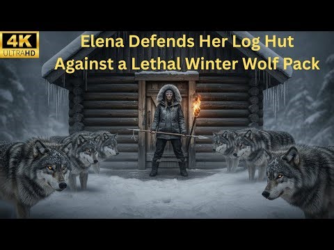 [John Max] Alaskan Wilderness Survival: Elena Defends Her Log Hut Against a Lethal Winter Wolf Pack!