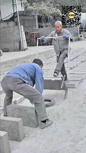 Smart Concrete Block Flipping Process Using Simple Tools #9forge