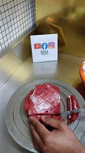 Red velvet heart shape cake recipe #shorts #cake #trending #vairalvideo