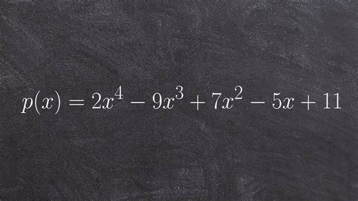 Using the remainder theorem and checking your answer with synthetic division