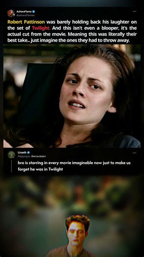 Robert Pattinson was barely holding back his laughter on the set of Twilight. And this isn't even a