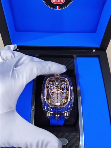It takes over 6 months to complete the Bugatti Chiron Baguette, sourcing the gems, cutting, polishing, and setting them #JacobAndCo #InspiredByTheImpossible #bugatti