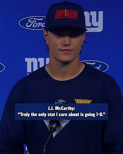 JJ McCarthy says he only cares about going 1-0