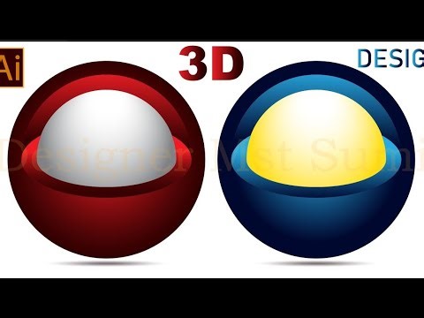 Professional 3D Shape Design in Adobe Illustrator | Step-by-Step AI Tutorial