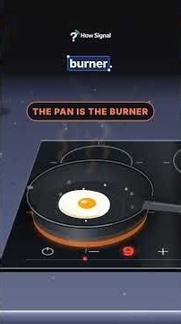 How an induction cooktop heats the pan, not the glass
