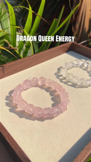 Dragon Queen Energy with Rose Quartz & Clear Quartz Dragons