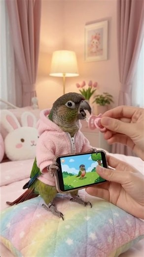 When your bird thinks it's a human baby 🍼✨