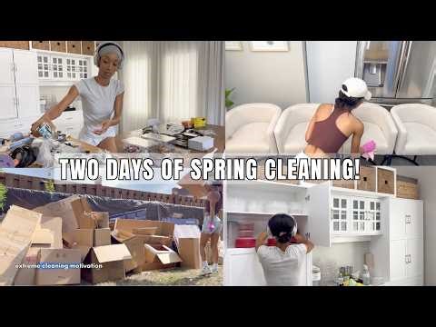 TWO DAY SPRING CLEAN 🌼 ORGANIZE & DECLUTTER WITH ME | extreme cleaning motivation | Jessica Tull