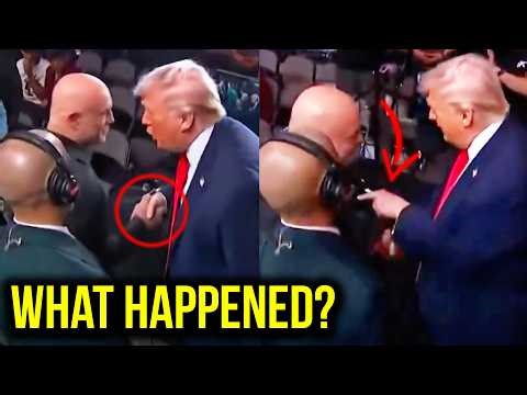 Donald Trump speaks to Joe Rogan in awkward moment at UFC 327 after criticism