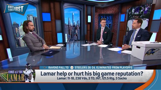 “4th quarter, he was incredible. That was vintage Lamar Jackson.” Despite the loss, Chris Broussard thinks last night helped LJ's big game reputation: | First Things First on FS1