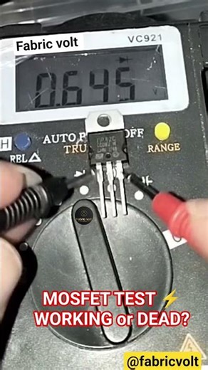 🪛How to Test MOSFET with Multimeter 🔥 Easy Method | #fabricvolt #electronic #mosfet #inductance