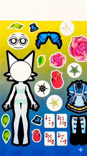 🌹Printable Paper Doll Sticker Sheet🌷🌷 #reels #like