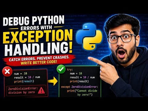 #50 Debug Python Errors with Exception Handling! 🚀 #ExceptionHandling