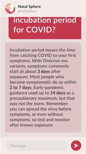 What is the incubation period for COVID?