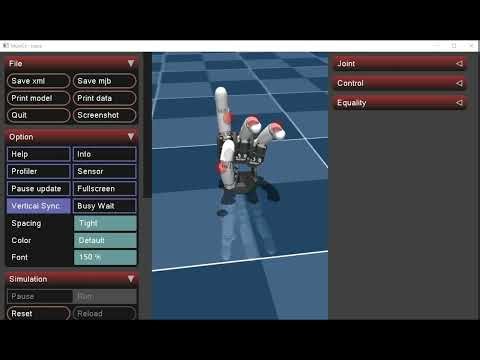 Amazing Hand - Simulation - Mujoco