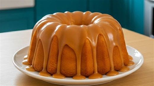 How to make caramel glazed vanilla bundt cake