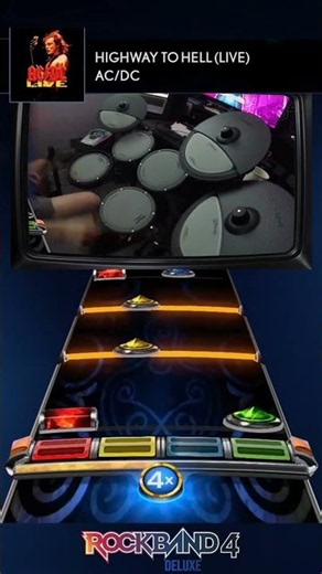 AC/DC - Highway to Hell (Live) | 100% Pro Drums FC #shorts #rockband #drums #music