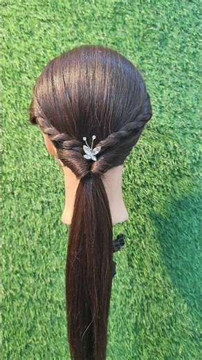 very easy and beautiful ponytail hairstyle #hairstyle #shortvideo #hair #diyhairstyle #shorts