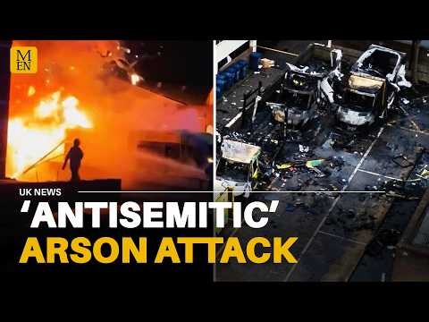 CCTV footage of HORROR 'antisemitic' attack as Jewish ambulance EXPLODES in Golders Green