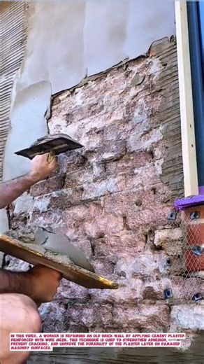 Wall Plaster Repair Technique | Masonry Surface Reinforcement.