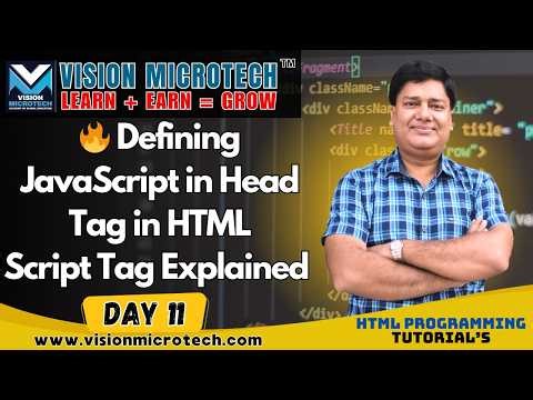Defining JavaScript in Head Tag in HTML | Script Tag Explained
