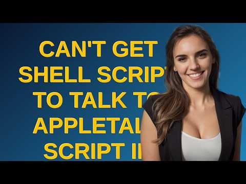 Apple: Can't get shell script to talk to AppleTalk script in Automator