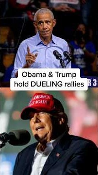 Obama & Trump hold DUELING rallies