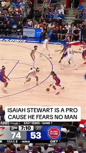 Isaiah Stewart is a 6’8 center, he made a living off having no fear#Isaiahstewart #nofear #pistons #basketball #tiktokcampaign