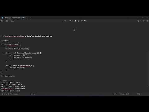 Object Oriented programming in java with examples