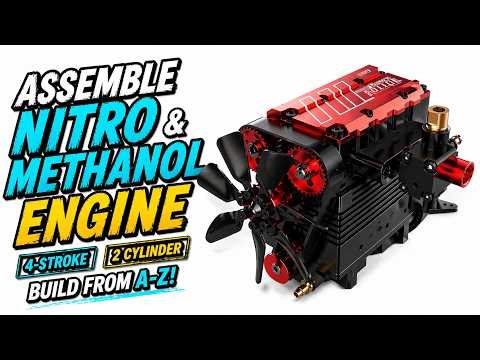 Building a TOYAN 7cc Inline Twin 4 Stroke Engine from Scratch | Full Assembly #enginekitor
