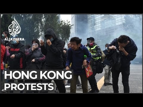 Hong Kong protests: Several arrested as demonstrators defy ban