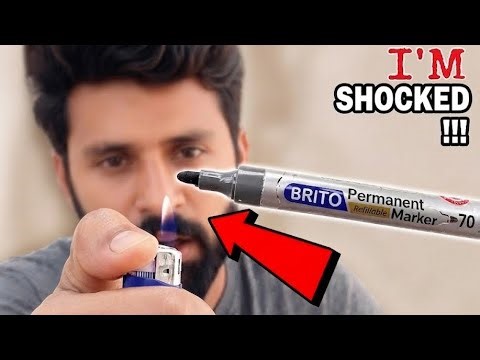Permanent Marker Ink Fire Experiment | Shocking Result 