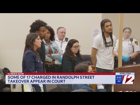 Some of the 17 charged in Randolph, Mass. street takeover appear in court
