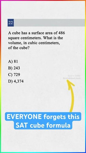 EVERYONE forgets this SAT cube formula..