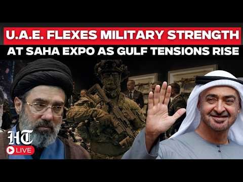 West ASIA News LIVE | UAE Displays Advanced Military Systems At SAHA 2026 Amidst Hormuz Crisis| Iran