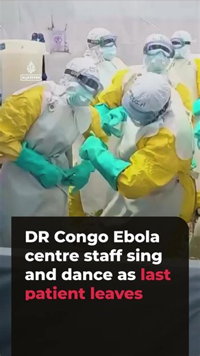 Footage shows healthcare workers singing and dancing at an Ebola treatment centre in DR Congo after the last patient made a full recovery and left. The Doctors Without Borders-run centre in Mongbwalu was where the latest outbreak began.