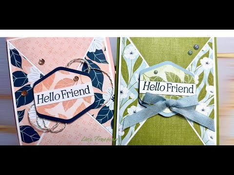 New Lovely Blossoms Diagonal Cut Card!