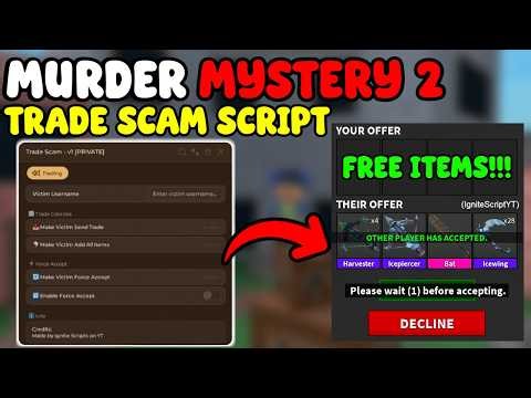 [BEST🥶] MM2 Script | Trade Scam & Freeze Trade Script | Murder Mystery 2 Script | PASTEBIN📝